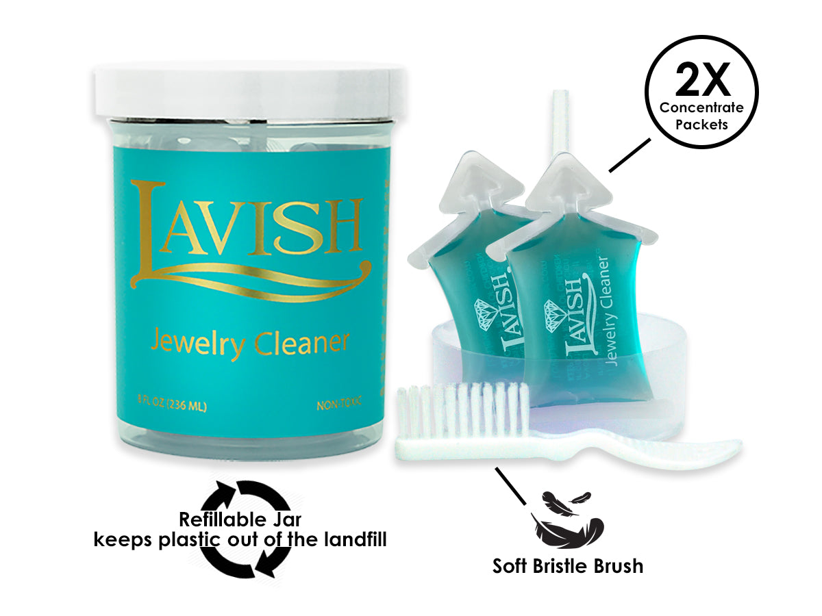 Jewelry Cleaning Kit - Cleaning Bath and Jewelry Polishing Cloth
